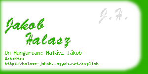 jakob halasz business card